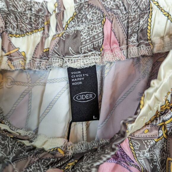 NWT Cider Chain & Baroque Printed Wide Leg Pull On Pants - Picture 6 of 8